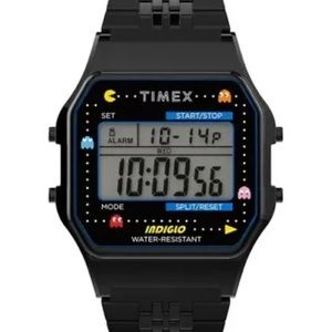 Timex T80 x PAC-MAN™ 34mm Stainless Steel Bracelet Watch TW2U32100 BLACK